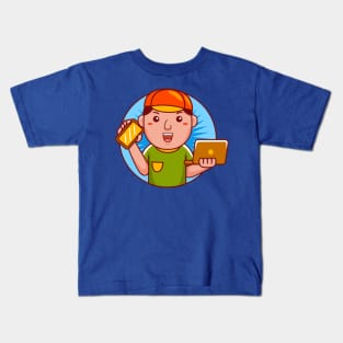 Graphic Designer Man Kids T-Shirt